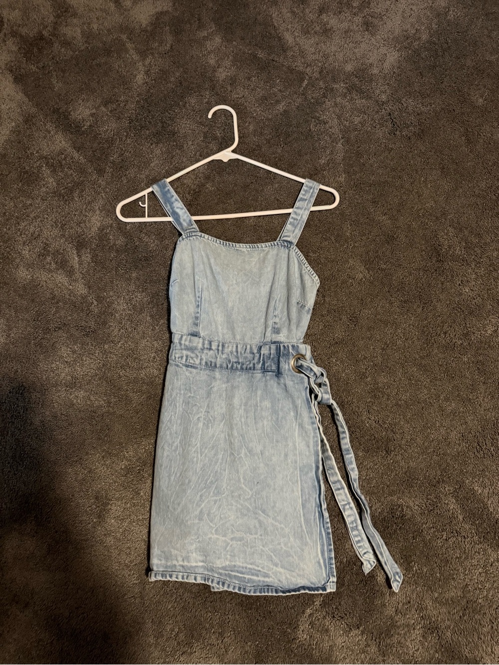 Sincerely Jules Light Blue Denim Mini romper size small